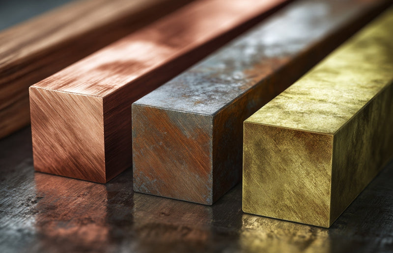 Bronze, cuivre et laiton : guide des nuances disponibles