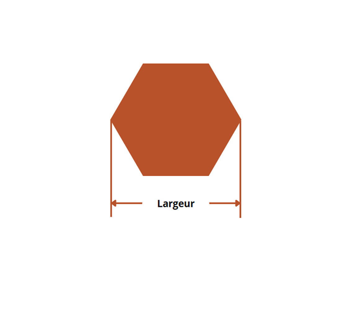 Barre acier hexagonal 5 mm S300PB schema
