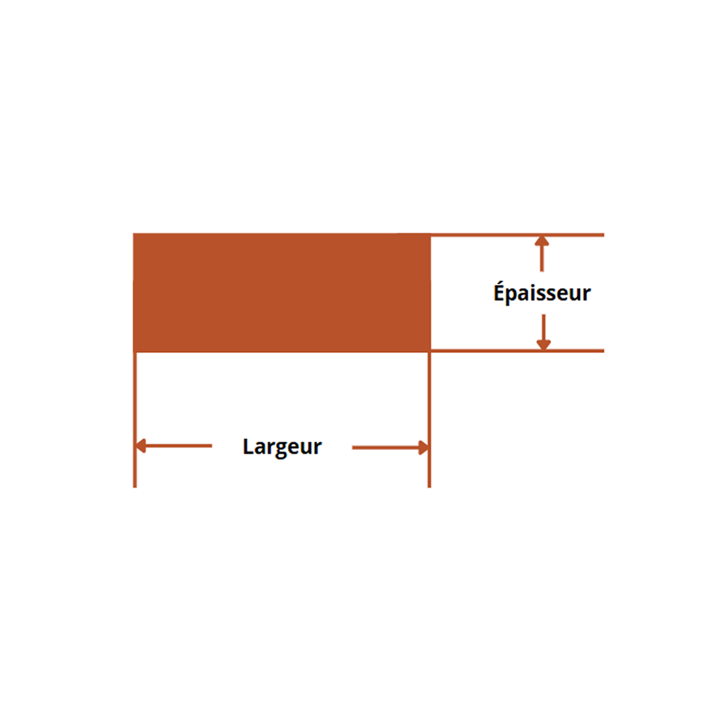 Barre acier meplat 65x10 mm A60 schema