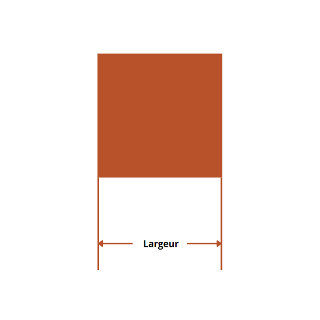 Barre bronze carre 50 mm UE12 schema