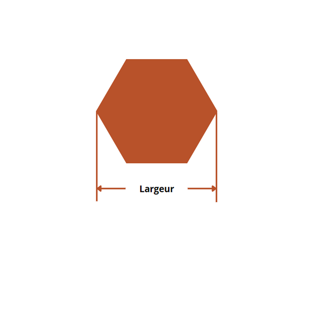 Barre laiton hexagonal 5 mm UZ39PB2 schema